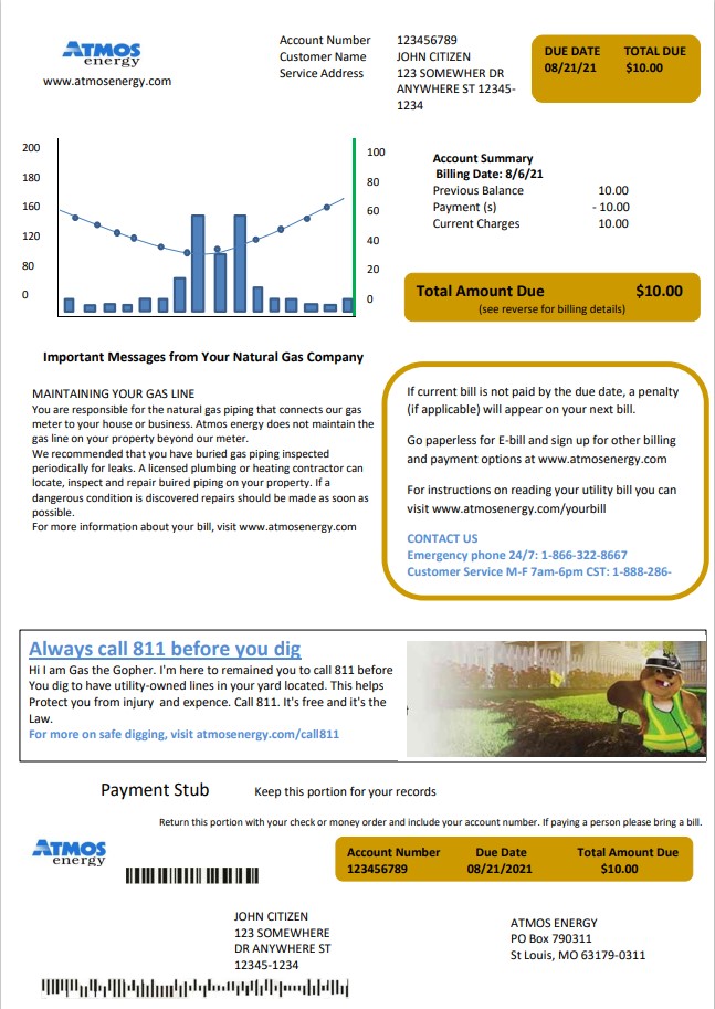  Minol USA business utility bill 